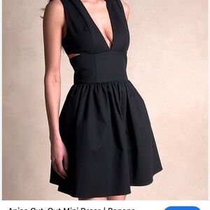 Banana Republic Black V-Neck Mini Dress